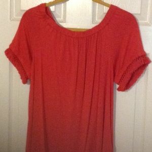 Weekend Coral Blouse